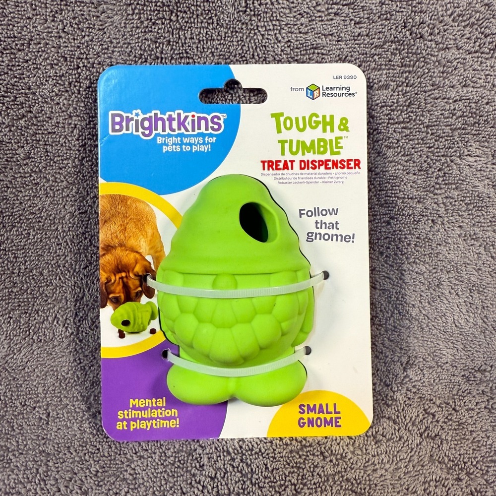 Brightkins Tough and Tumble Dog Treat‎ Dispenser Sm Gnome Dog Toy